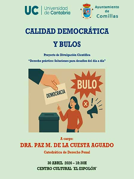 Calidad democratica y bulos en el Centro Cultural El Espolon en Comillas