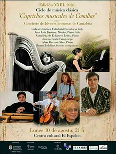 Los Caprichos Musicales de Comillas 2026 Jovenes Promesas Ciclo de Musica Clasica