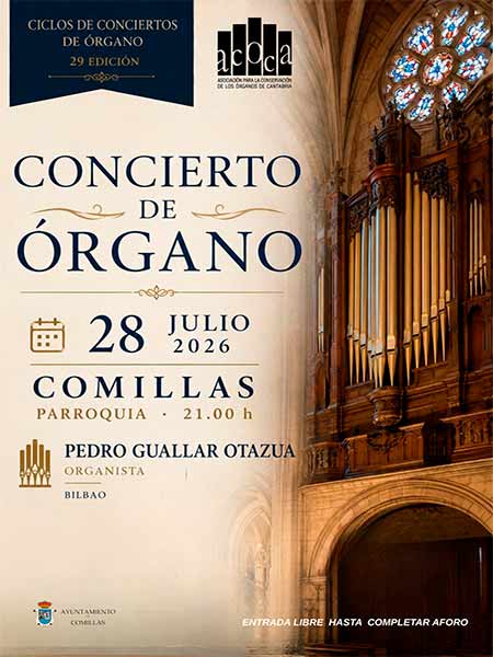 Concierto de organo en la capilla de Comillas Cantabria