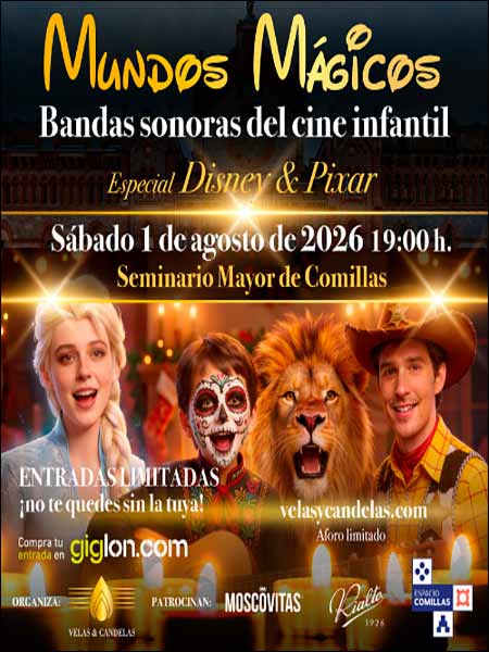 Concierto Candlelight Bandas Sonoras de Peliculas Magicas en el seminario Mayor de Comillas