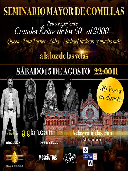 Concierto Grades exitos de los 60 al 2000 en el Seminario Mayor de Comillas Cantabria