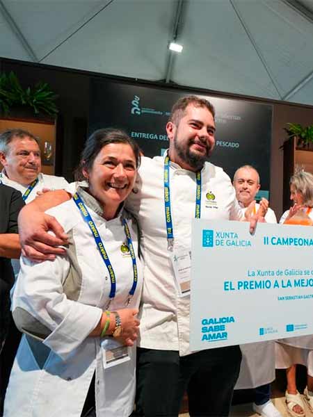 El Restaurante La Pradera de Ruisanada con Borja Mier y Monica Calderon ganan el Primer premio gastronomico en San Sebastian Gastronomica
