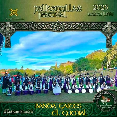 Folkomillas 2026 PASACALLES de Bandas y Gaitas en Comillas Cantabria