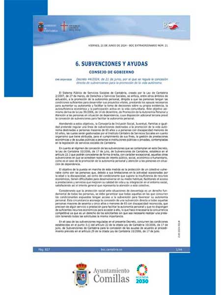 Subvenciones y ayudas del Gobierno de Cantabria a las personas mayores
