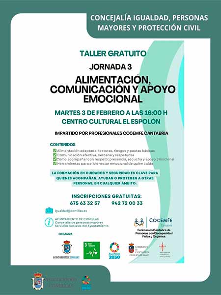 Taller en Comillas de COCEMPE para la formacion de cuidados y seguridad para quienes acompañan