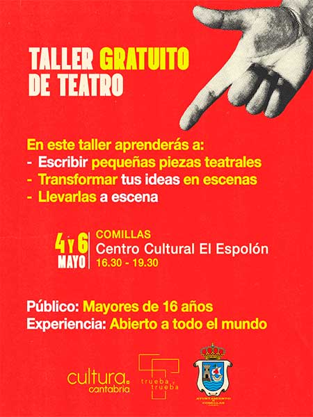 Taller de Teatro en el centro Cultural El Espolon en Comillas