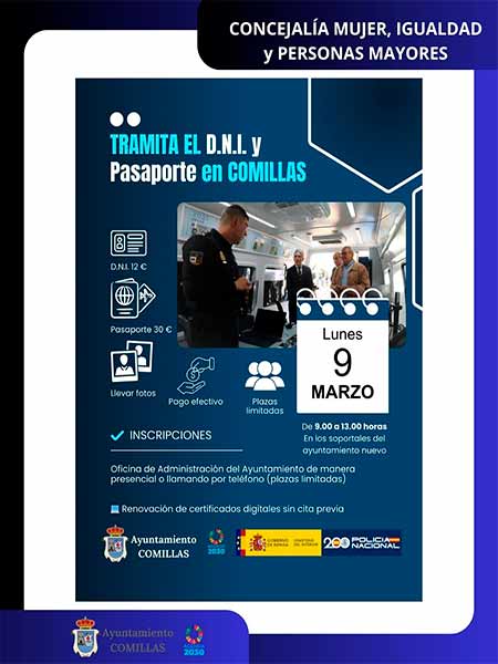 Tramitar el DNI o el pasaporte en Comillas Cantabria