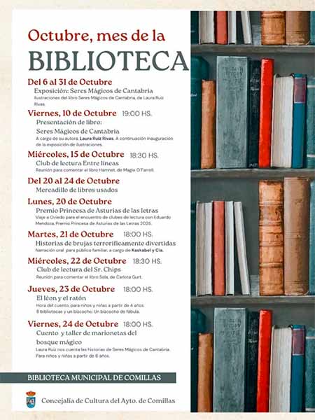 Actividades en la Biblioteca Publica de Comillas Cantabria